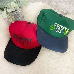 BUNDLE of 2 Vintage Agway Farm Trucker Hats